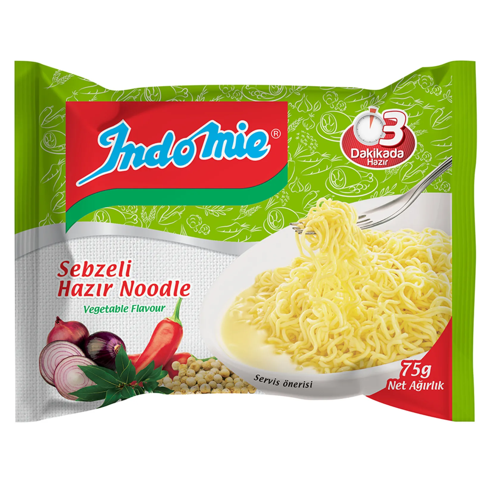 İNDOMİE NOODLE SEBZE 75GR 1*40