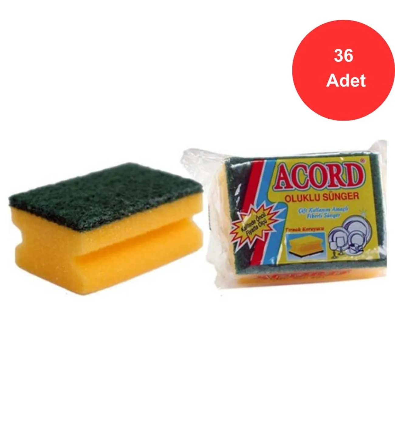 ACORD BULAŞIK SÜNGERİ TEKLİ 1*36