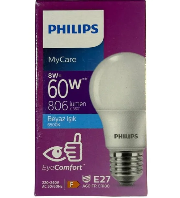 PHILIPS LED AMPUL 8W 1*12