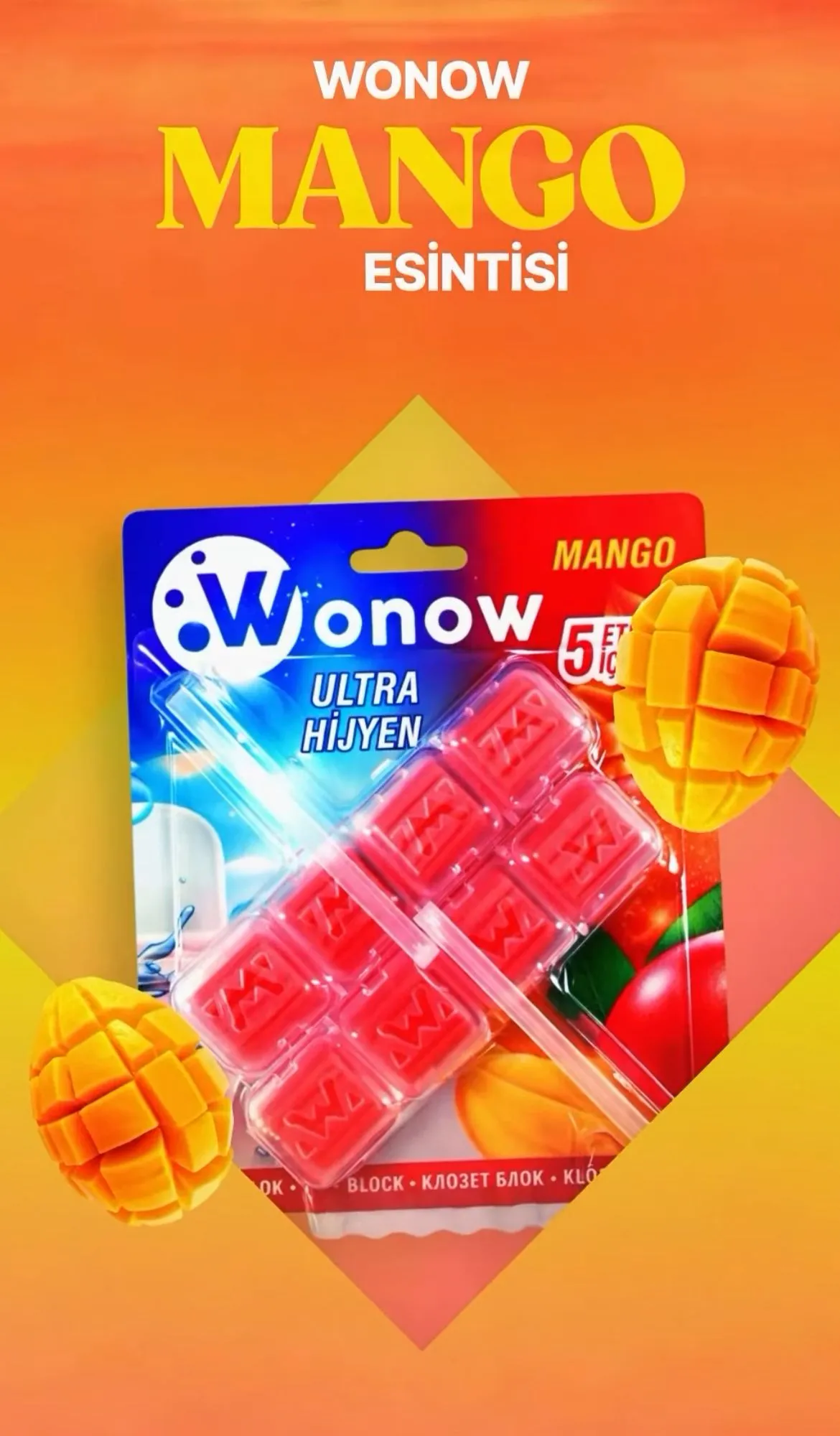WONOW WC BLOK MANGO 2x50GR 1*12