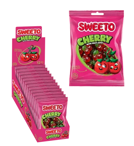 SWEETO JELLY CHERRY 80GR 1*12