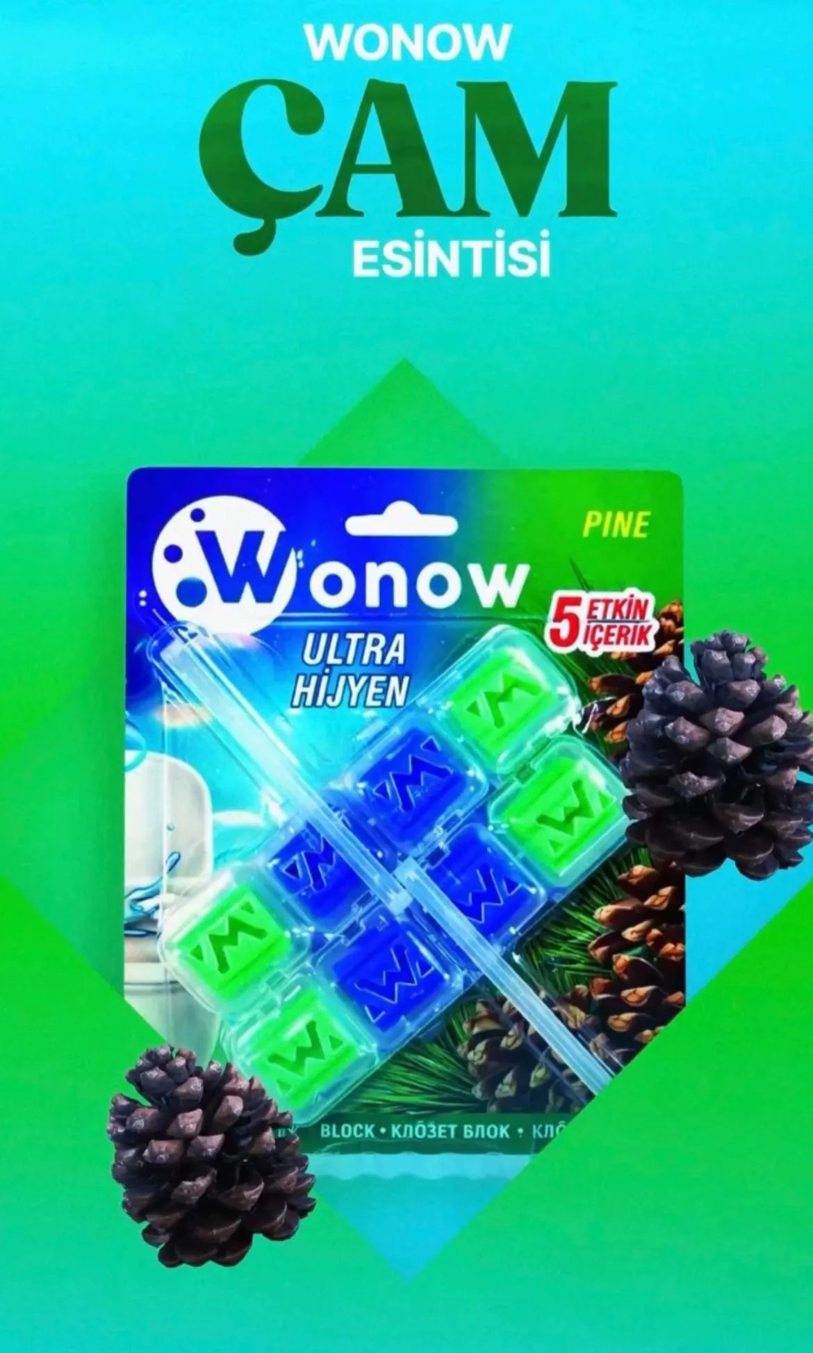 WONOW WC BLOK ÇAM 2x50GR 1*12