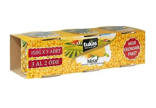 TUKAŞ HAŞLAMA MISIR 3LÜ 150GR 1/16