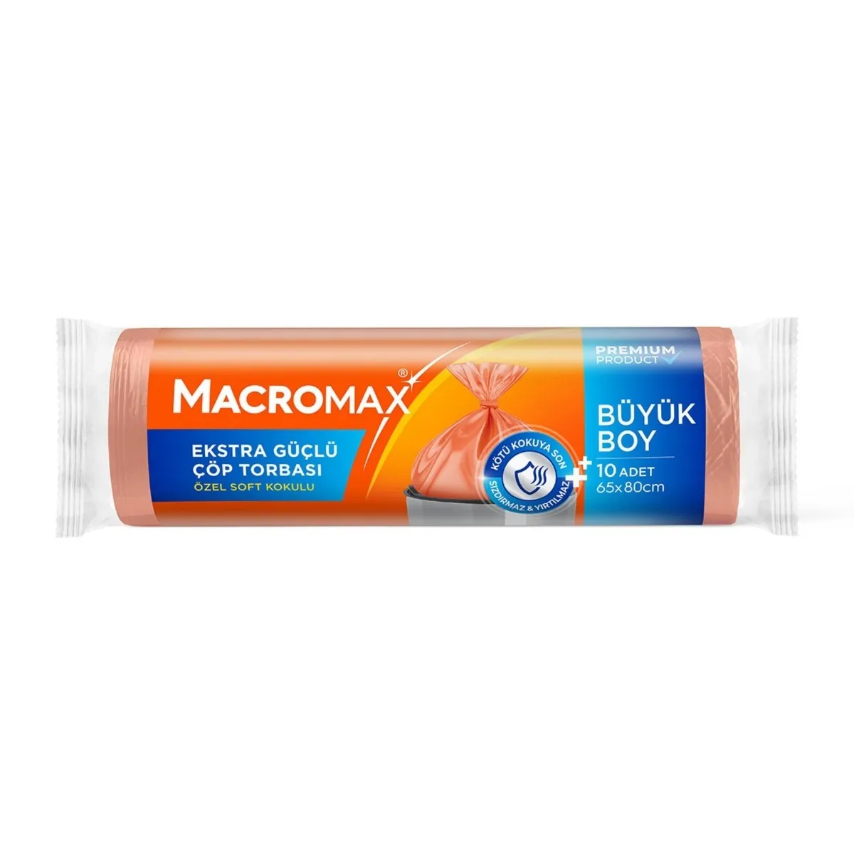 MACROMAX ÇÖP POŞETİ BÜYÜK 10LU 1*25