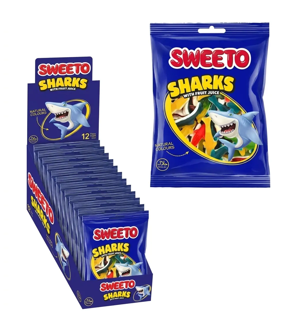 SWEETO JELY SHARKS 80GR 1*12
