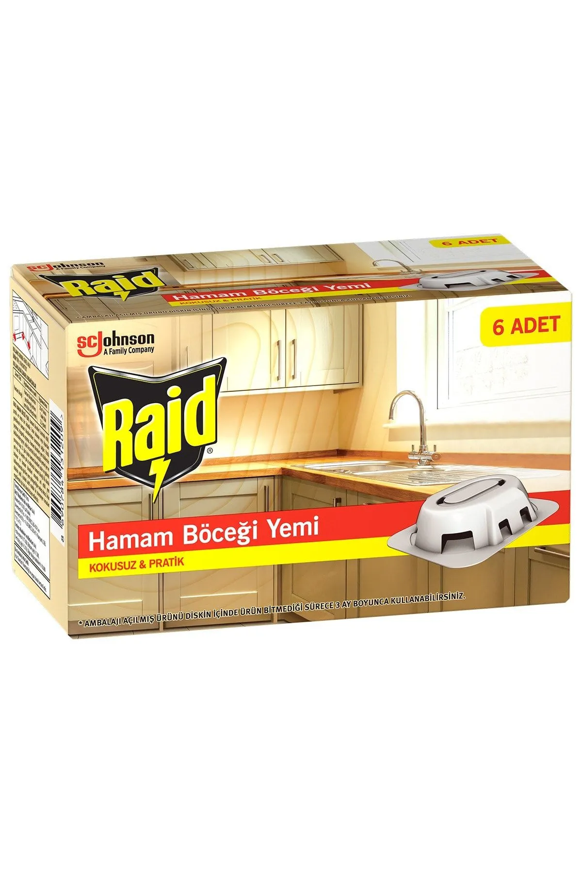 RAİD HAMAM BÖCEĞİ YEMİ 6 ADET 1*6